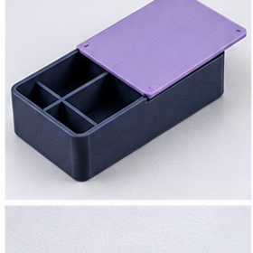Caixa organizadora 3D com tampa deslizante — 15,4 x 11,3 x 3,3 cm