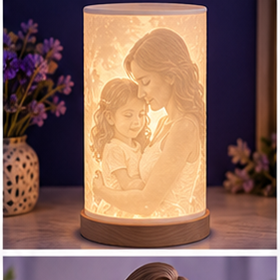 Luminária de Litofania Foto Personalizada Impressão 3D