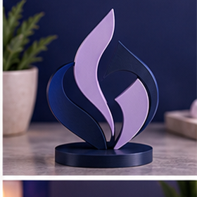 Marca/logo personalizada em impressão 3D — placa de mesa ou letreiro interno