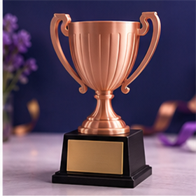 Troféu personalizado PLA 15 cm — nome e logo