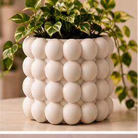 Vaso Cachepot Bolha 16 cm Decorativo em Impressão 3D